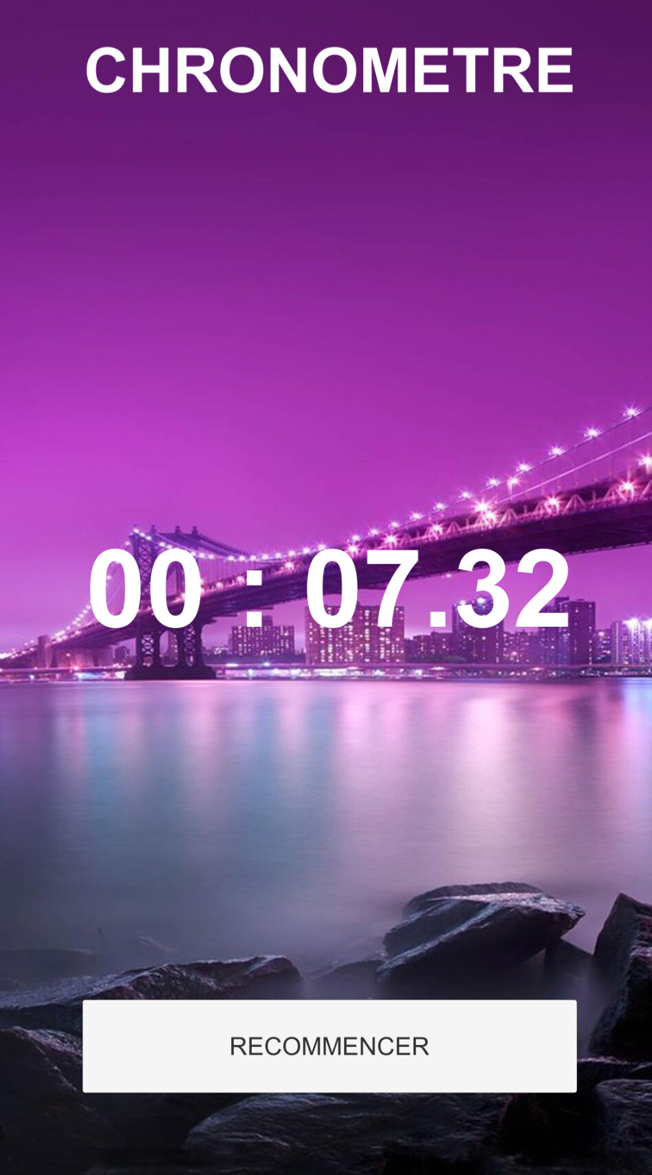 Projet Chronomètre Unity